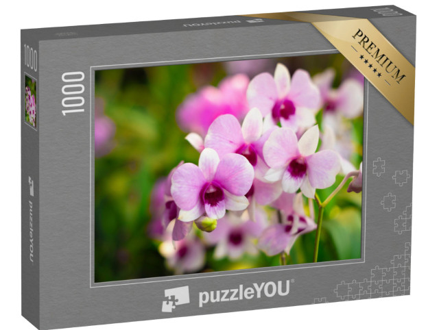 Puzzle de 1000 pièces « Branche avec de belles fleurs dans un jardin d'orchidées »
