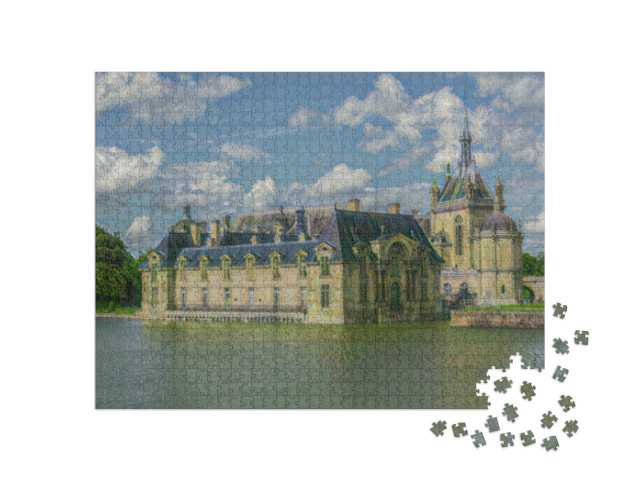 Puzzle de 1000 pièces « dans le style artistique de Claude Monet - Chateau de Chantilly - Collection de puzzles Artistes & Tableaux »