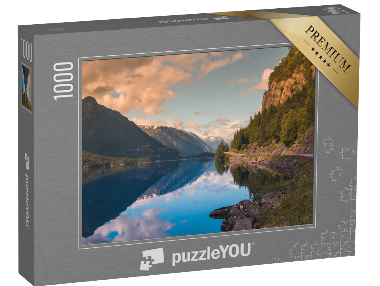 Puzzle de 1000 pièces « Hardangerfjord estival près de Trolltunga, Norvège »