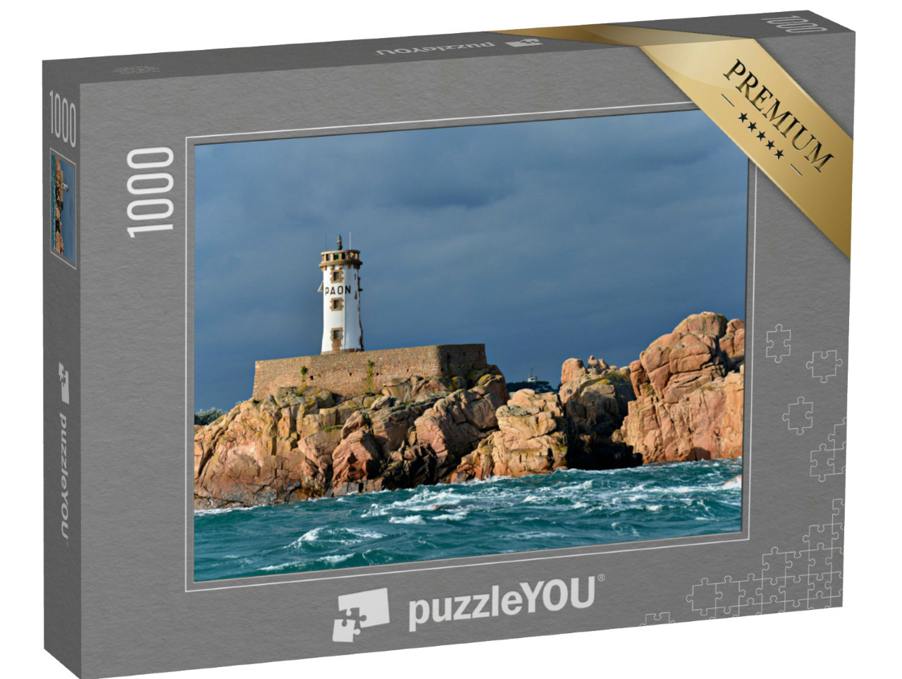 Puzzle de 1000 pièces « Le phare de Paon dans les Côtes-d'Armor devant Paimpol en Bretagne »
