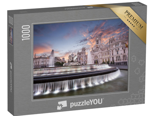 Puzzle de 1000 pièces « Palais de la communication et Cibeles Plaza, Madrid, Espagne »