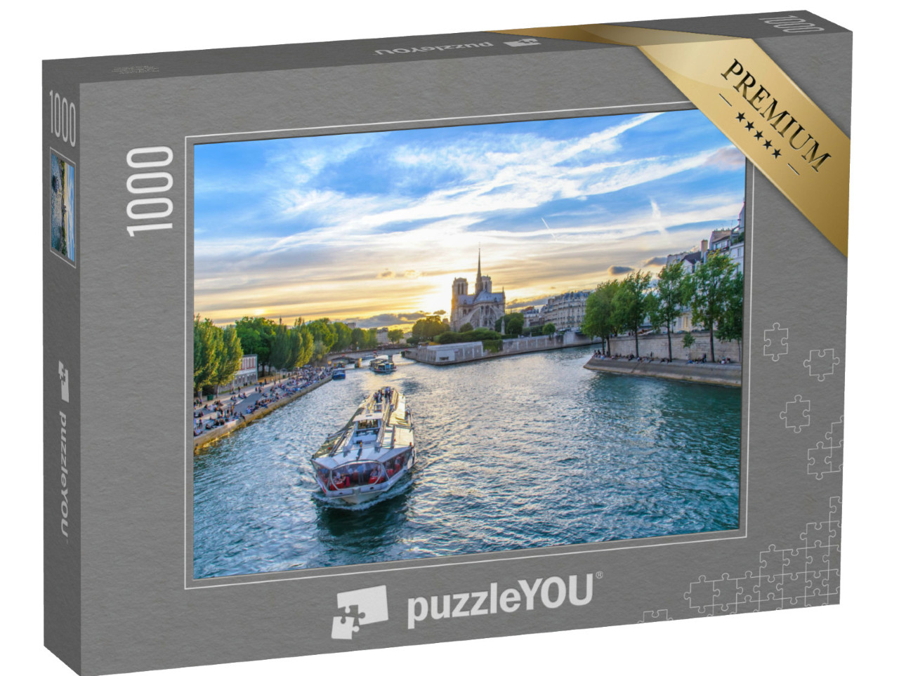 Puzzle de 1000 pièces « La Seine à la cathédrale Notre-Dame de Paris »