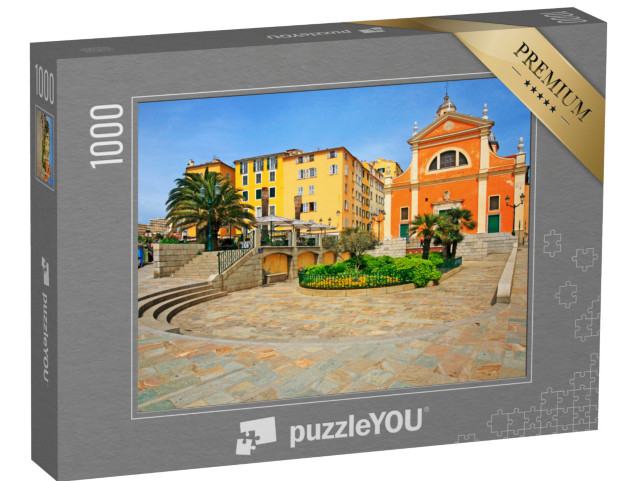 Puzzle de 1000 pièces « Maisons et cathédrale d'Ajaccio, Corse du Sud »