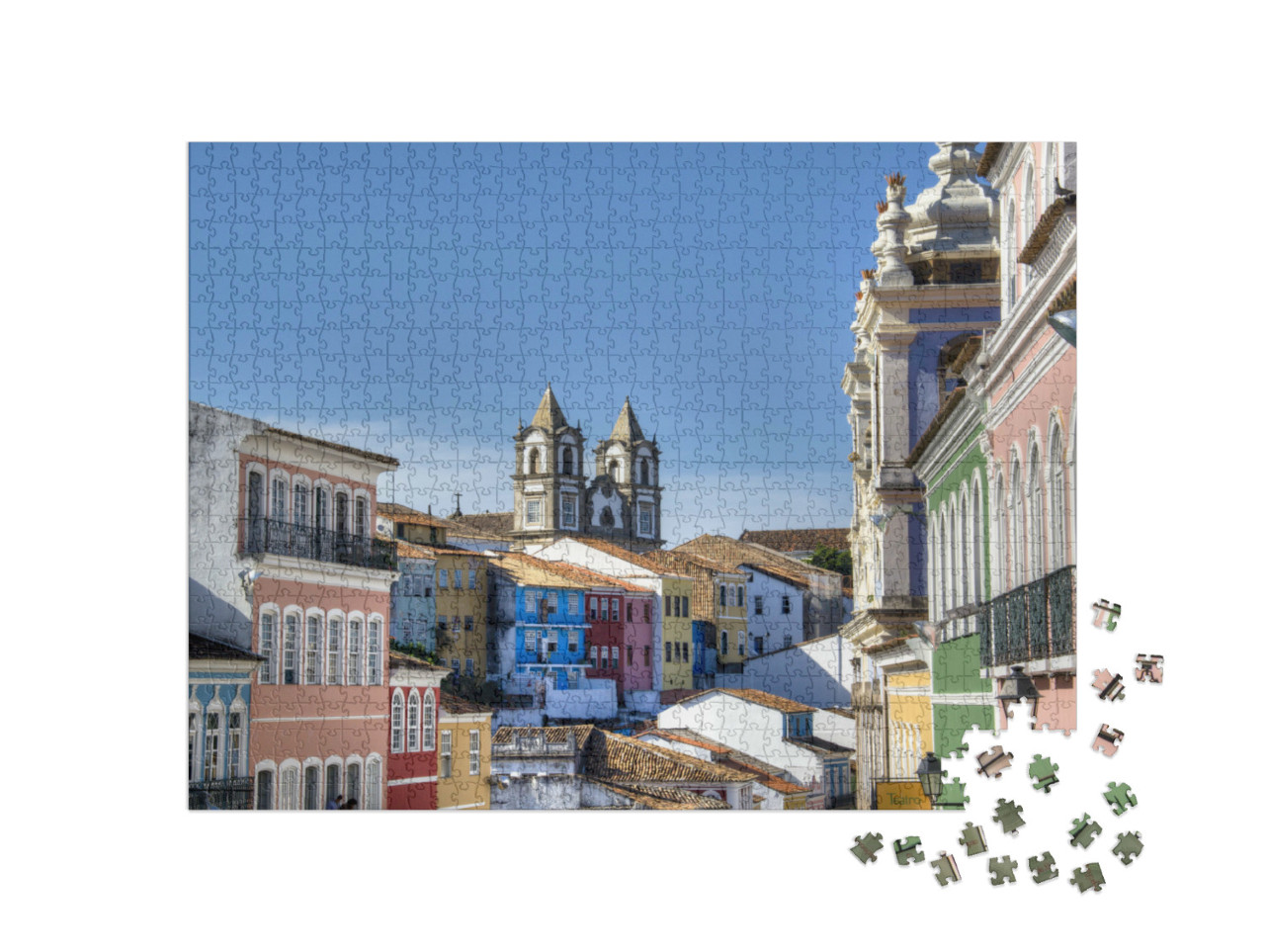 Puzzle de 1000 pièces « Le centre historique de Salvador au Brésil »