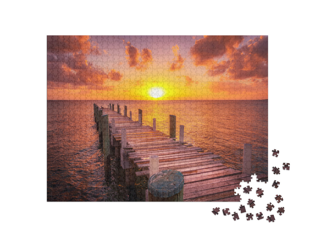 Puzzle de 1000 pièces « Quai de pêche à Eleuthera, aux Bahamas »
