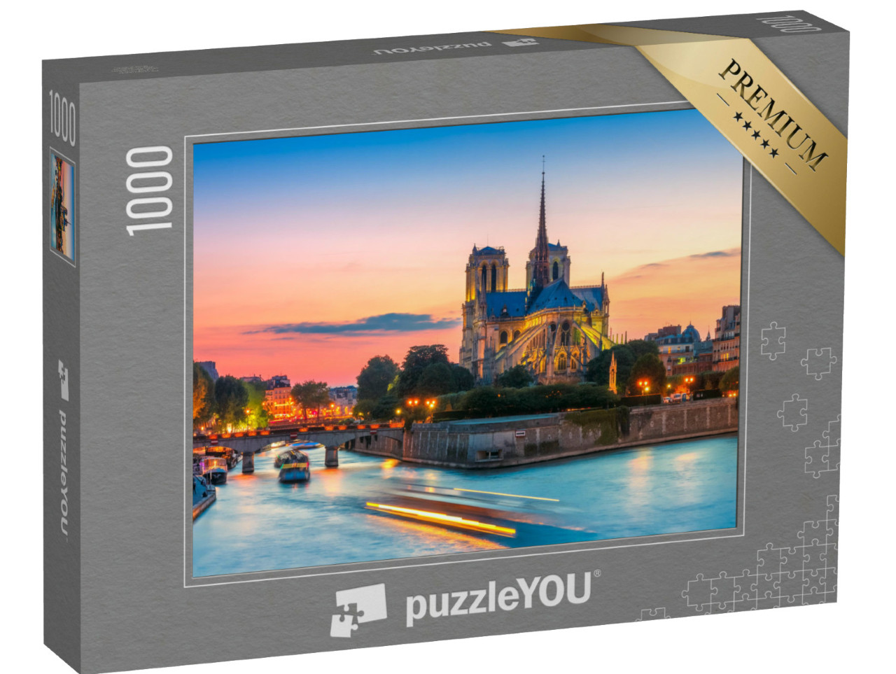 Puzzle de 1000 pièces « Vue pittoresque de la cathédrale Notre-Dame de Paris, France »