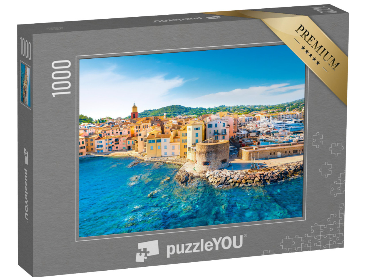 Puzzle de 1000 pièces « Vue sur la ville de Saint-Tropez, Provence, Côte d'Azur »