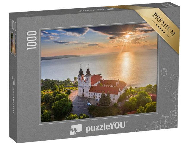 Puzzle de 1000 pièces « Monastère bénédictin de Tihany au lac Balaton, Hongrie »