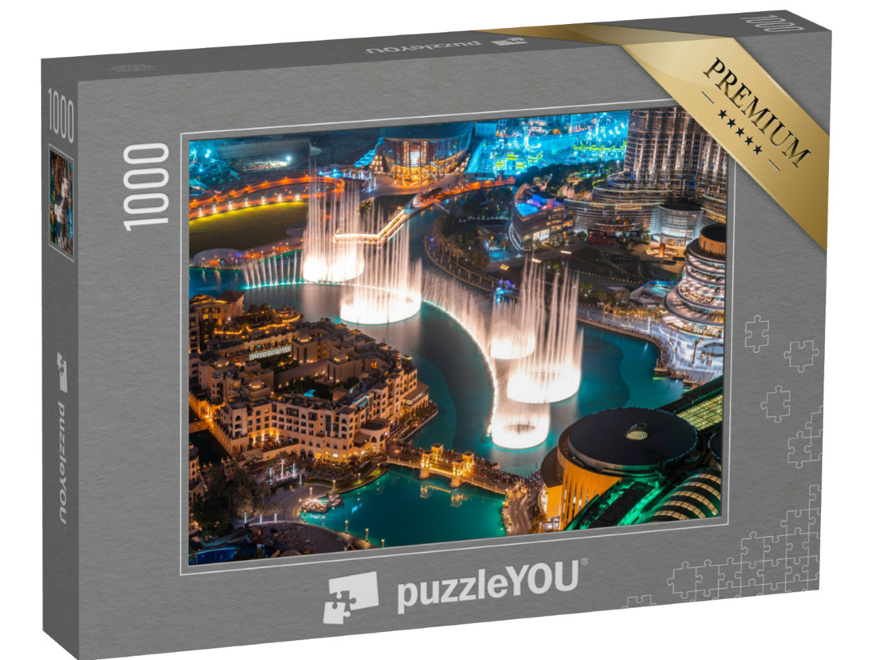 Puzzle de 1000 pièces « Spectacle nocturne de fontaines dansantes »