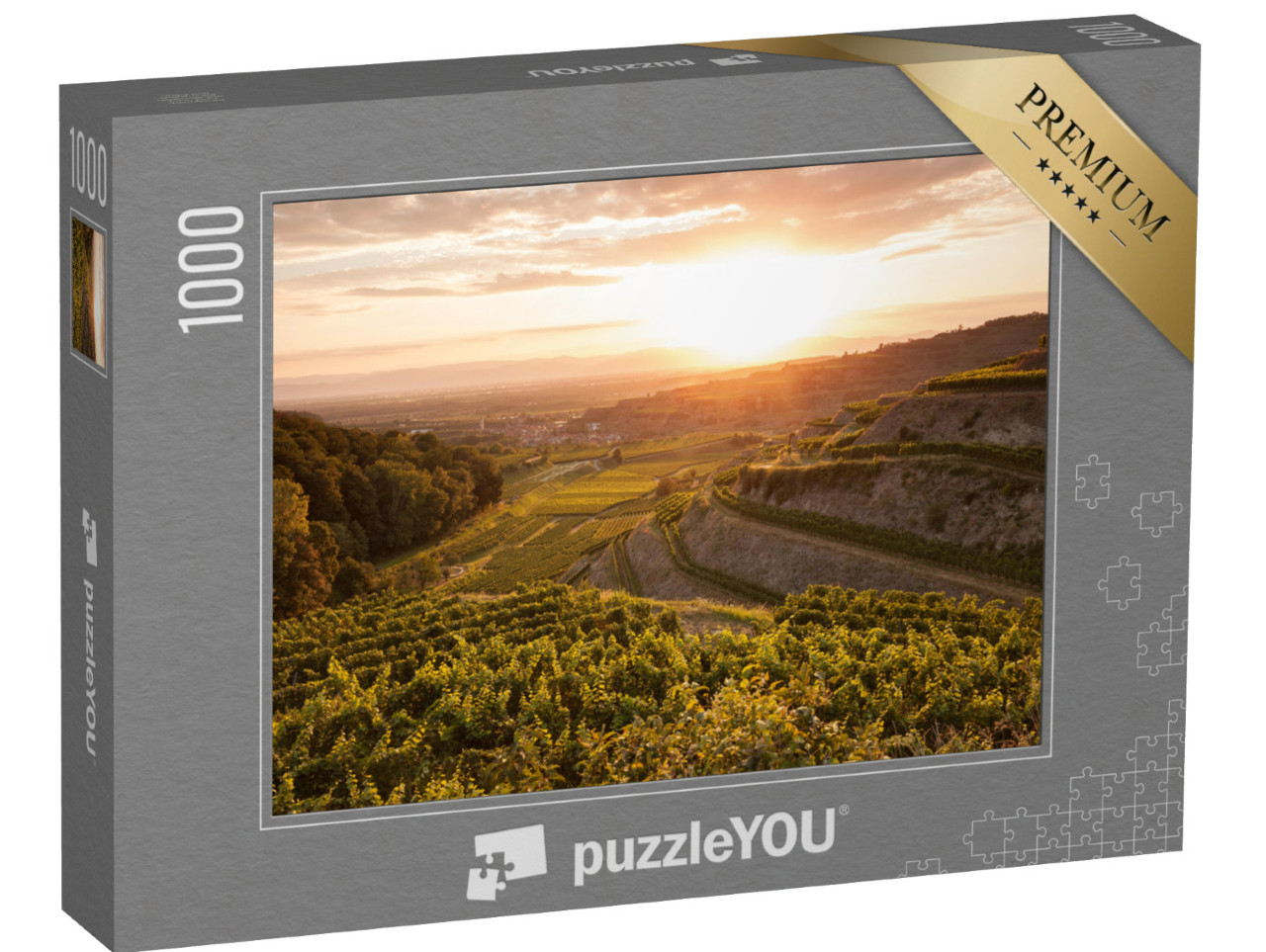 Puzzle de 1000 pièces « Village dans la vallée du Kaiserstuhl, Allemagne »