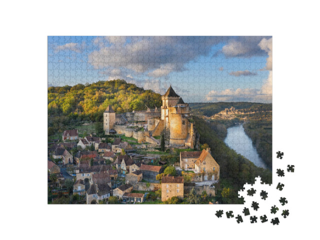 Puzzle de 1000 pièces « une vue aérienne du château de Castelnaud-la-Chapelle, Dordogne, France. »