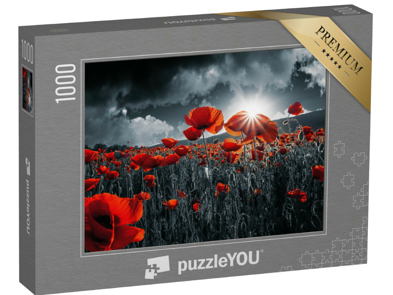 Puzzle de 1000 pièces « Coquelicots rouges »