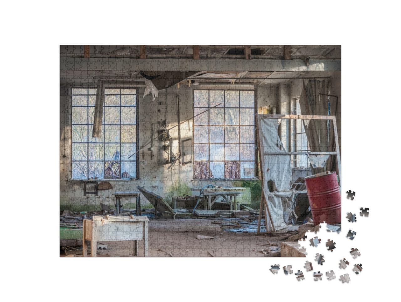 Puzzle de 1000 pièces « Ancien atelier d'usine »