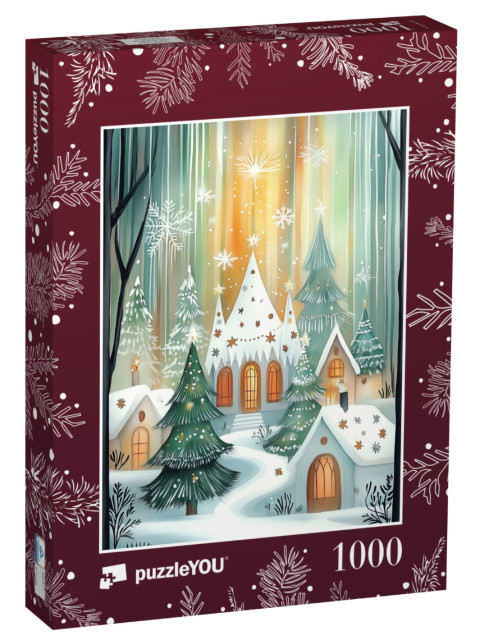 Puzzle de 1000 pièces « Village d'hiver magique »