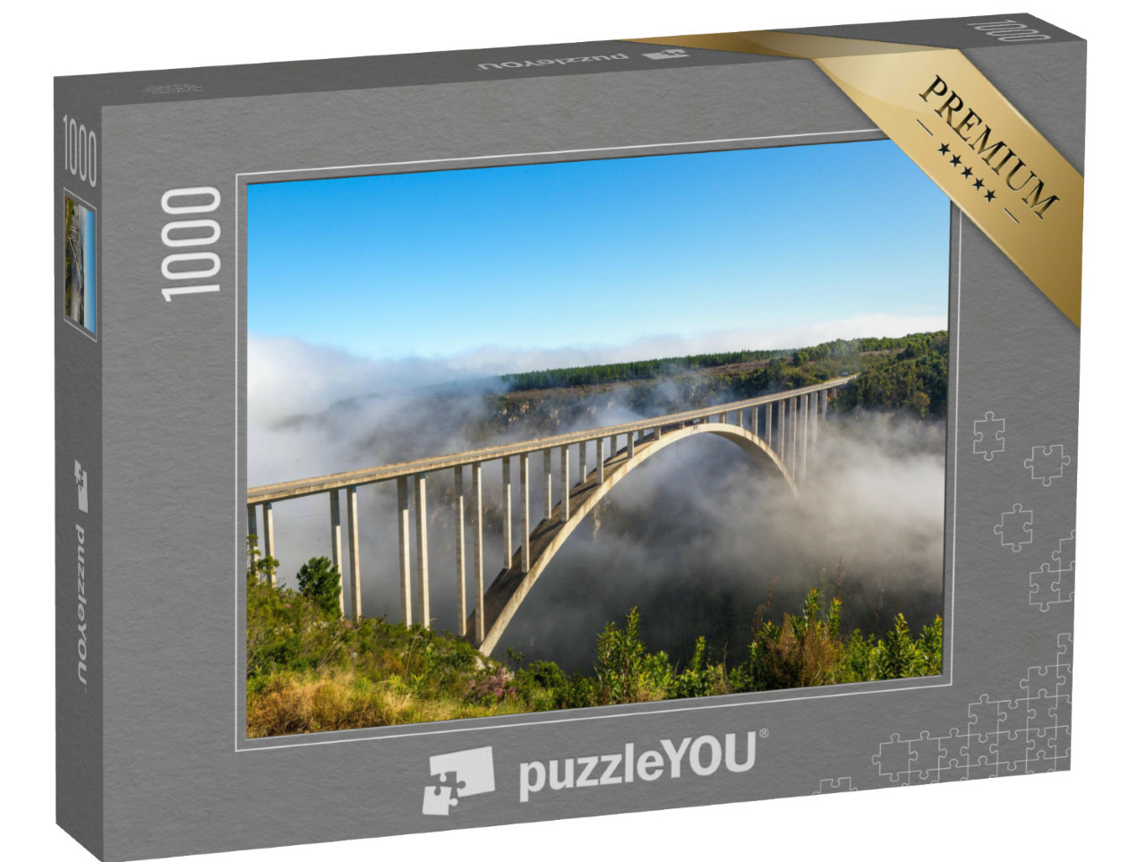 Puzzle de 1000 pièces « Pont célèbre pour ses sauts à l'élastique dans le district de Garden Route, Afrique du Sud »
