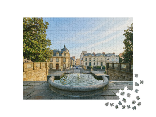 Puzzle de 1000 pièces « Entrée du parc du Thabor, ville de Rennes, Bretagne, France »