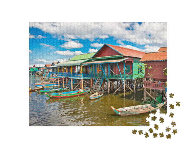 Puzzle de 1000 pièces « Le village flottant, Cambodge »