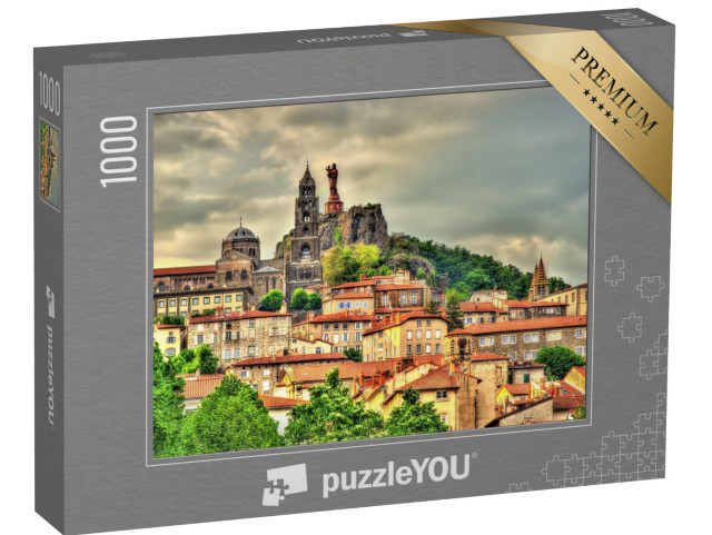 Puzzle de 1000 pièces « Vue du Puy-en-Velay, une ville de Haute-Loire, France »