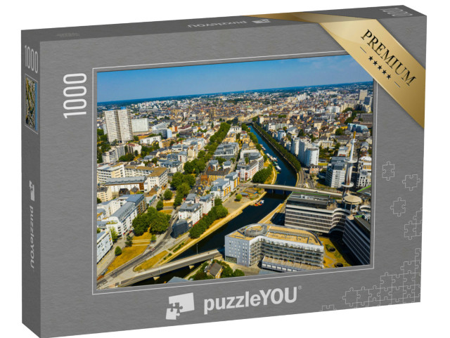 Puzzle de 1000 pièces « Vue panoramique sur la ville de Rennes, centre administratif de la région Bretagne, France. »