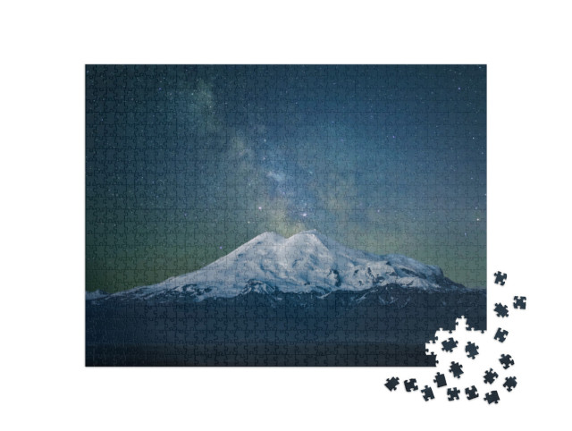 Puzzle de 1000 pièces « Le mont Elbrus et la Voie lactée »