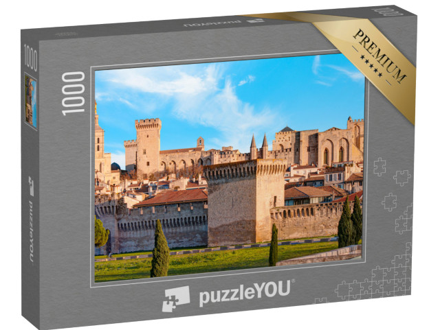 Puzzle de 1000 pièces « Vue panoramique sur le Palais des Papes et la Cathédrale d'Avignon - Ville d'Avignon, France »