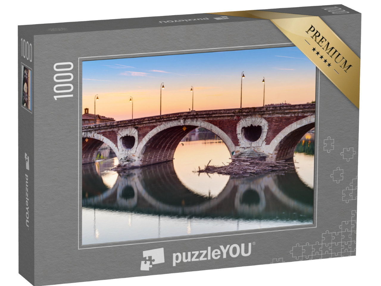 Puzzle de 1000 pièces « Pont Neuf, le pont de 220 mètres de long avec ses 7 arches - Haute-Garonne, Midi-Pyrénées, Sud de la France »