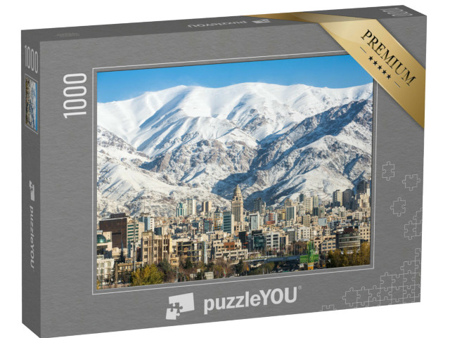 Puzzle de 1000 pièces « Téhéran et les montagnes de l'Alborz en hiver, Iran »