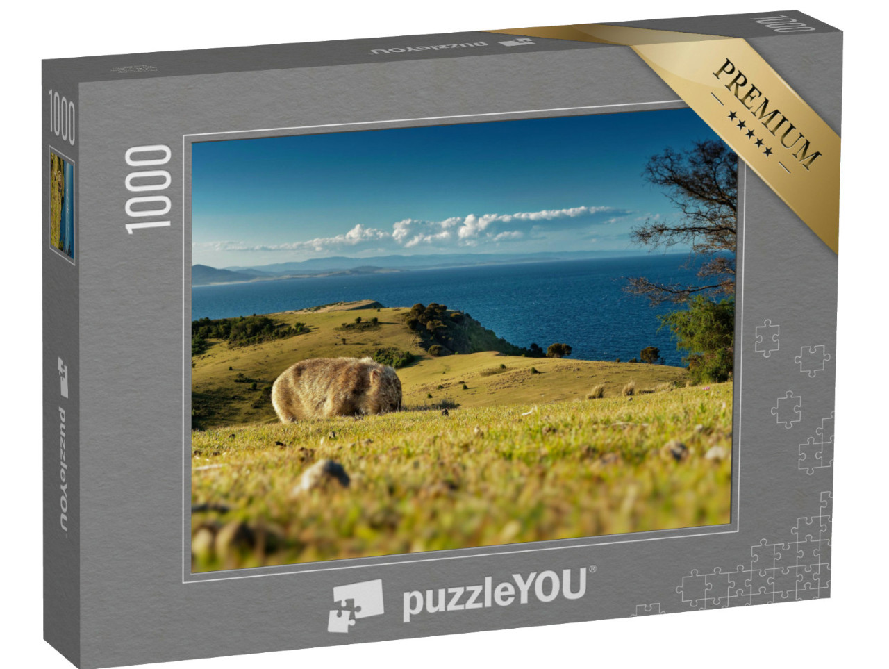 Puzzle de 1000 pièces « Un wombat cherche de la nourriture »