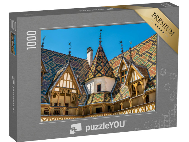 Puzzle de 1000 pièces « Architecture des hospices historiques de Beaune en Bourgogne, France »