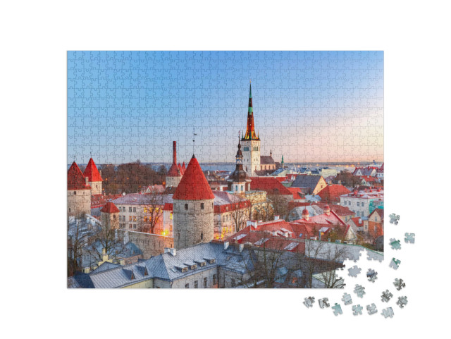 Puzzle de 1000 pièces « Vieille ville médiévale de Tallinn, Estonie »