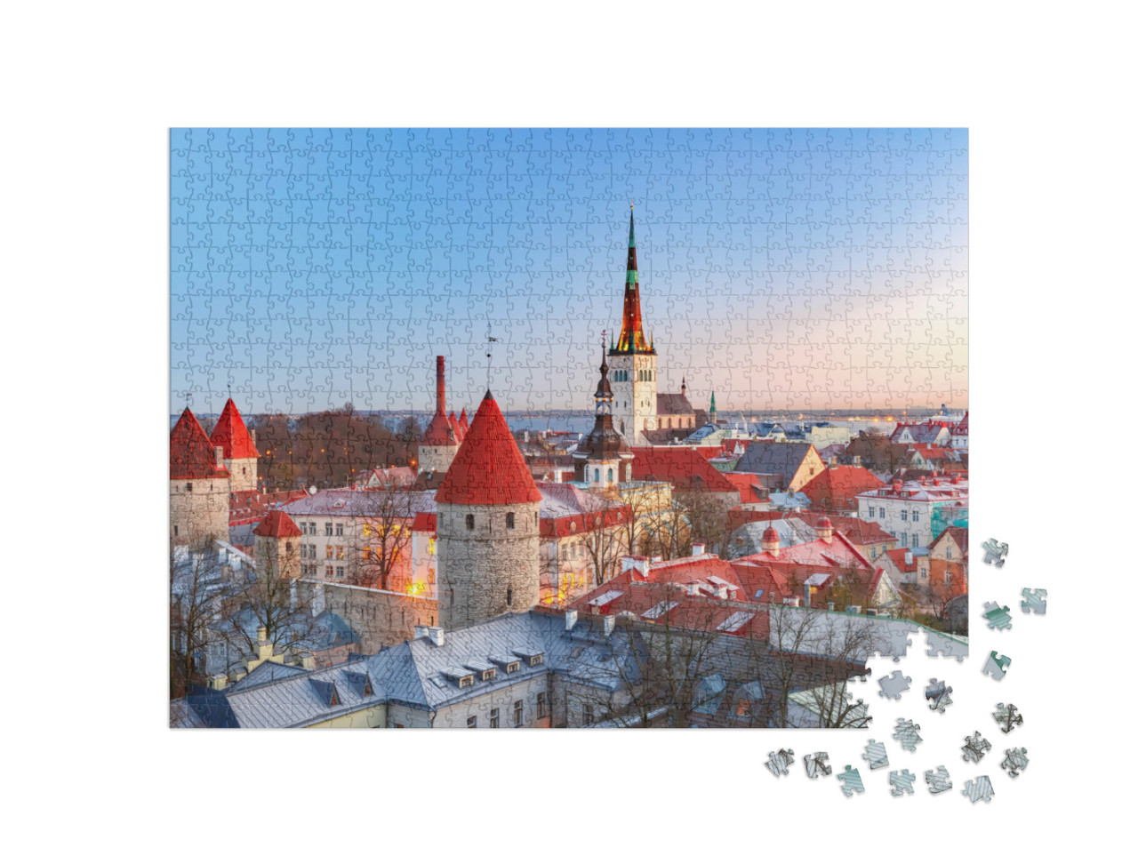 Puzzle de 1000 pièces « Vieille ville médiévale de Tallinn, Estonie »