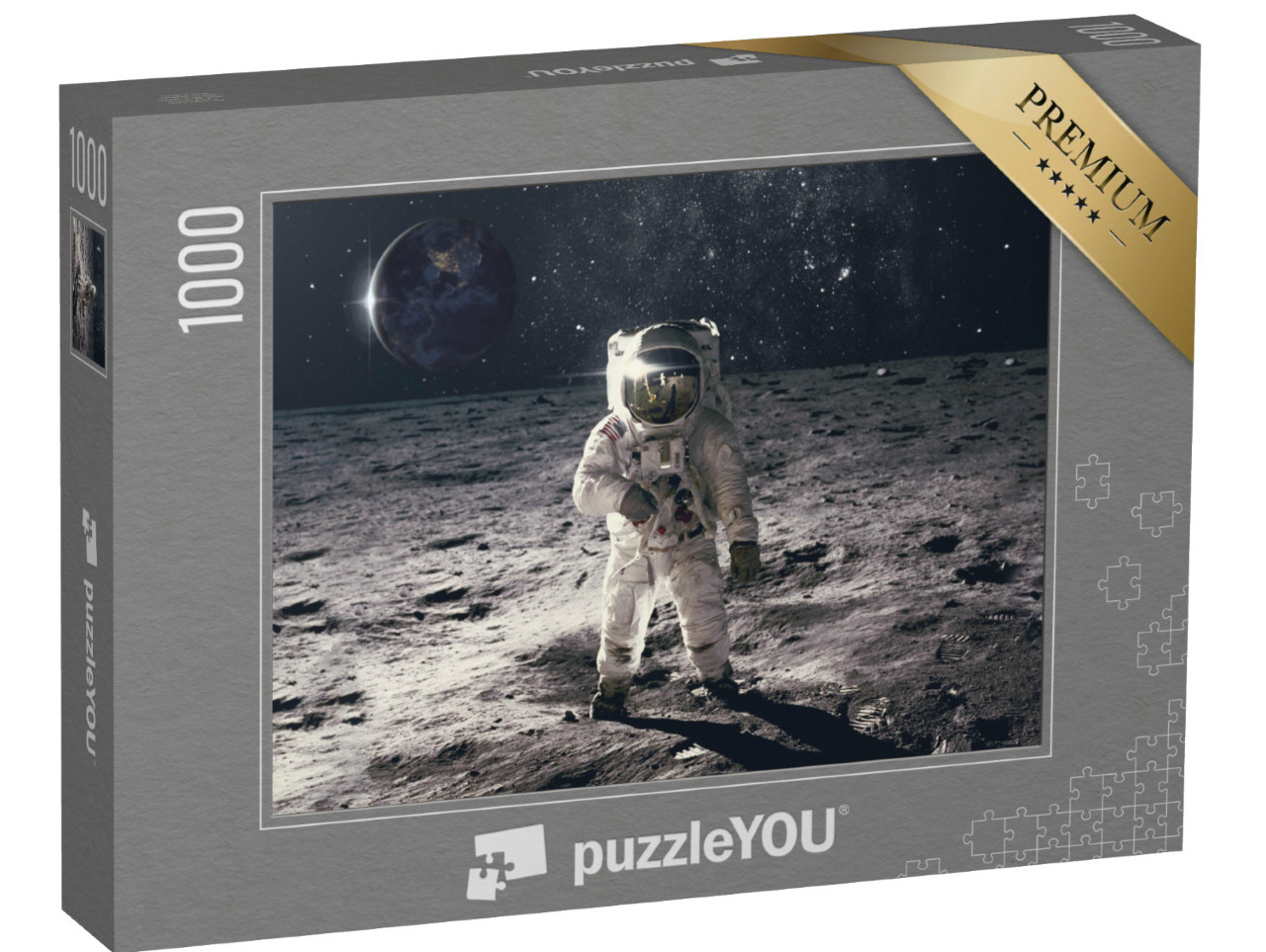 Puzzle de 1000 pièces « Un astronaute avec un bagage spatial »