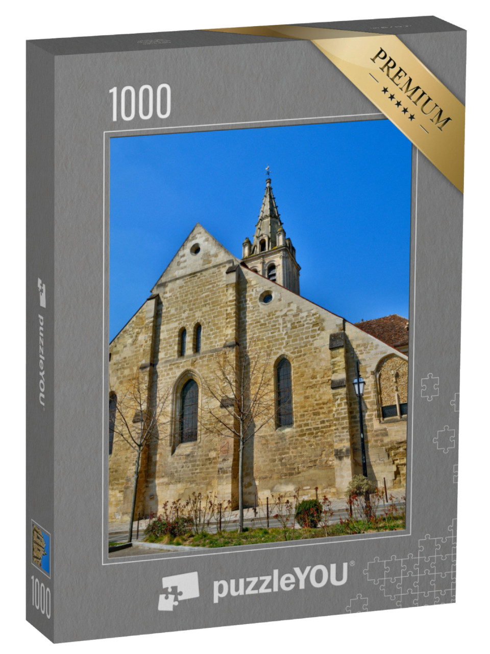 Puzzle de 1000 pièces « Ile de France, l'église Saint Christophe de Cergy »