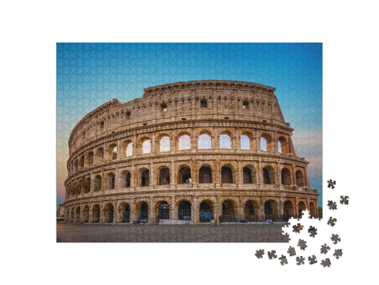 Puzzle de 1000 pièces « Colisée à Rome, le bâtiment de l'Antiquité, Italie »