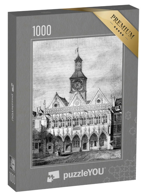 Puzzle de 1000 pièces « Vue de la mairie de Saint Quentin, département de l'Aisne »