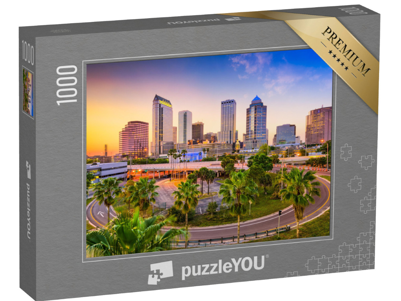 Puzzle de 1000 pièces « Ligne d'horizon de Tampa, Floride, États-Unis »