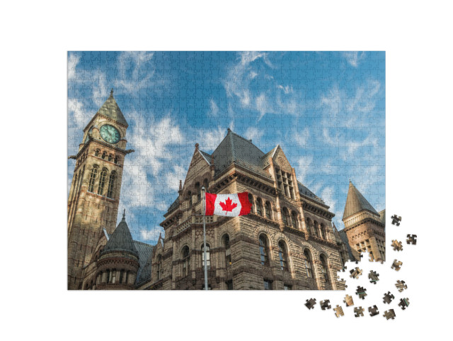 Puzzle de 1000 pièces « Ancien hôtel de ville de Toronto, Canada »