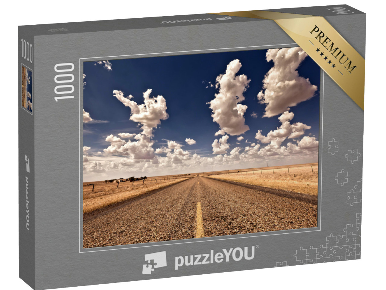 Puzzle de 1000 pièces « Une autoroute américaine sans fin en été »