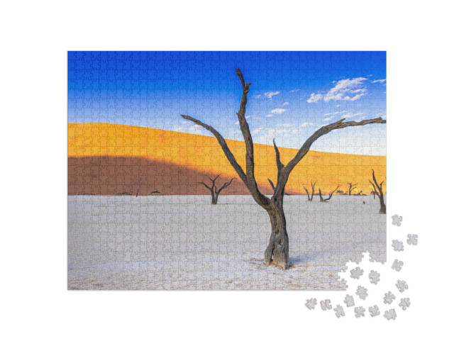 Puzzle de 1000 pièces « Un paysage naturel impressionnant : le pan de sel de Deadvlei, Namibie »