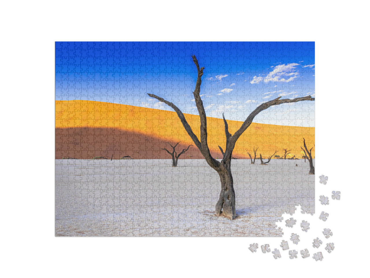 Puzzle de 1000 pièces « Un paysage naturel impressionnant : le pan de sel de Deadvlei, Namibie »