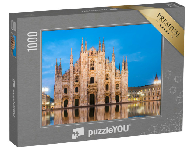 Puzzle de 1000 pièces « Dôme de Milan le soir »