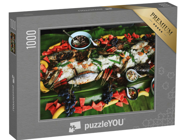 Puzzle de 1000 pièces « Boodle Fight, partie intégrante de la culture philippine »