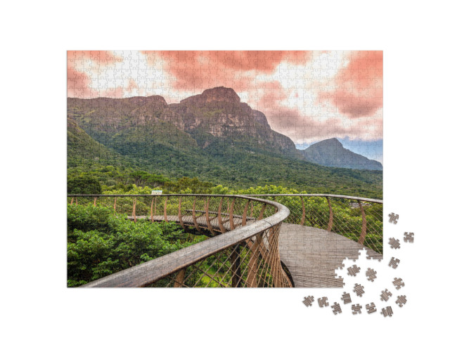 Puzzle de 1000 pièces « Parc national de Kirstenbosch avec Tree Canopy Walkway et Table Mountain, Afrique du Sud »