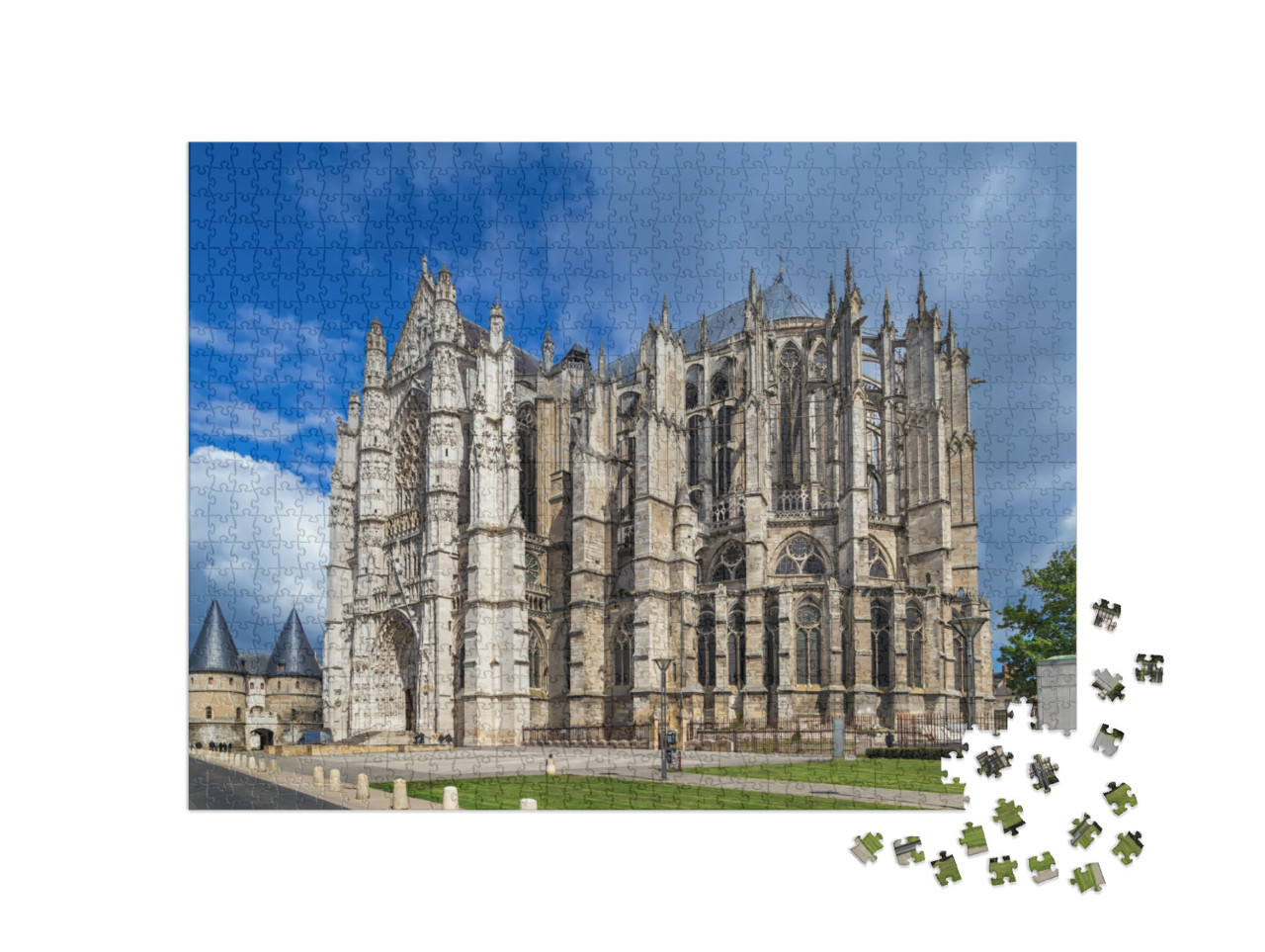 Puzzle de 1000 pièces « Cathédrale Saint-Pierre de Beauvais dans le nord de la France »