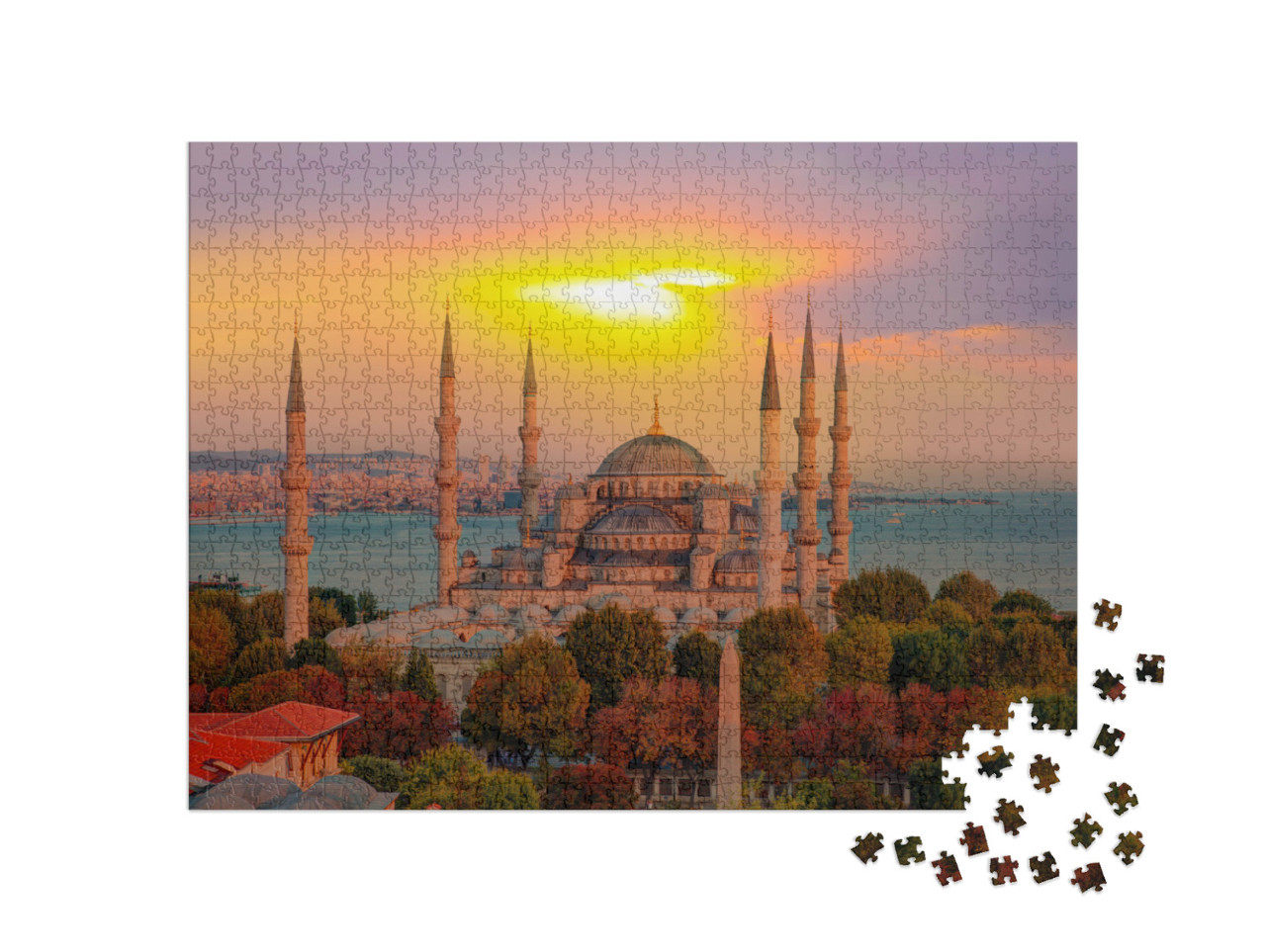 Puzzle de 1000 pièces « La Mosquée Bleue, Istanbul, Turquie. »