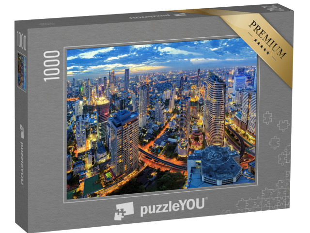 Puzzle de 1000 pièces « Paysage urbain au cœur de Bangkok, Thaïlande »