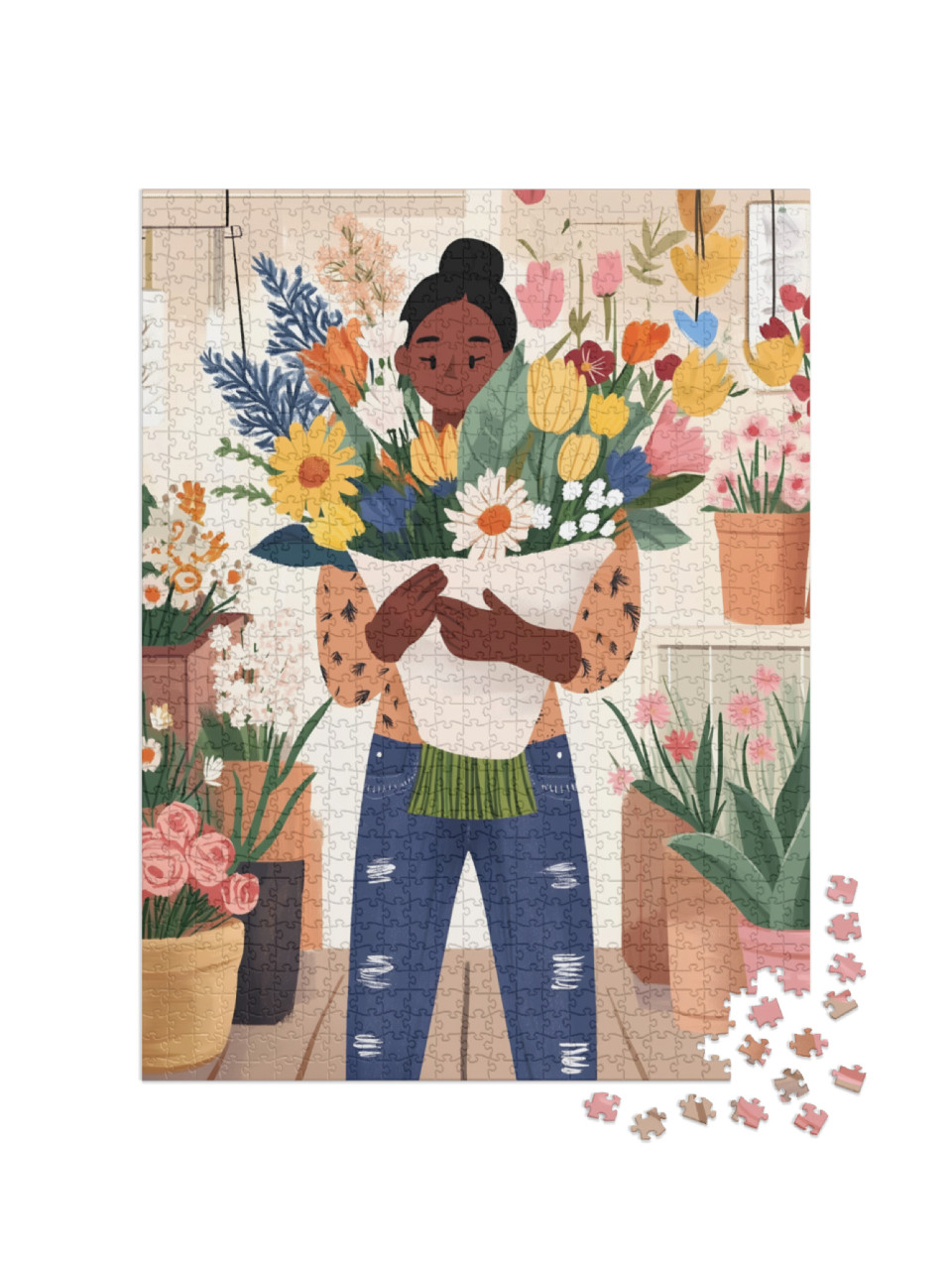 Puzzle de 1000 pièces « Amour de soi : des fleurs pour moi »