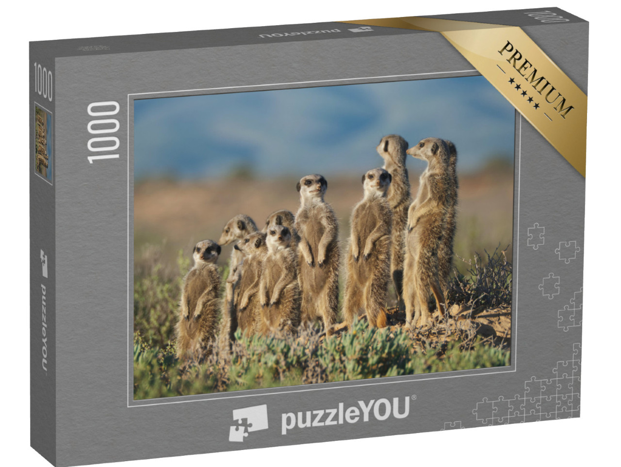 Puzzle de 1000 pièces « Famille de suricates en Afrique du Sud »