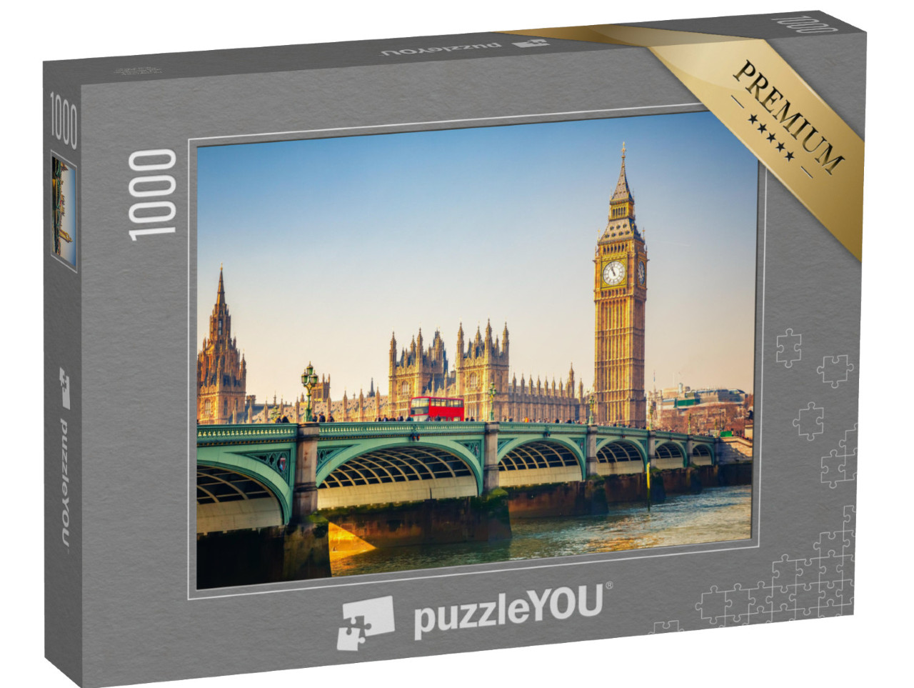 Puzzle de 1000 pièces « Des monuments célèbres dans le monde entier : Big Ben et le pont de Westminster à Londres »