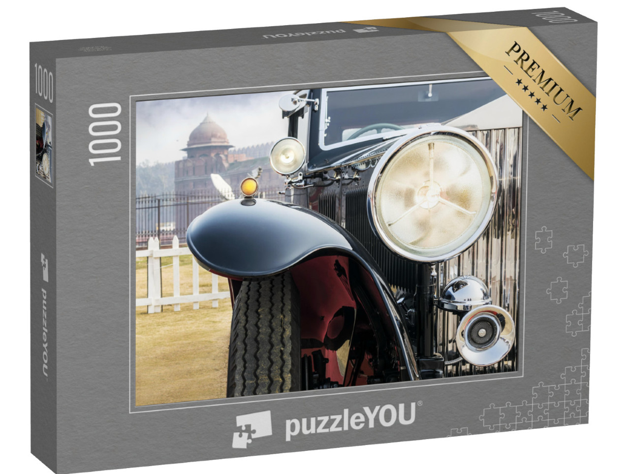 Puzzle de 1000 pièces « Vue de face d'une limousine de collection »